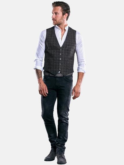 emilio adani Herren Karierte Sakkoweste Grau 30230 emilio adani Herren Karierte Sakkoweste Grau 30230