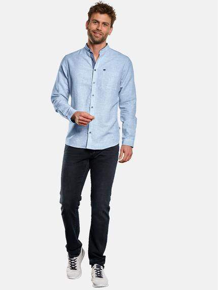engbers Herren Langarm-Hemd mit Leinenanteil Hellblau 32995 engbers Herren Langarm-Hemd mit Leinenanteil Hellblau 32995