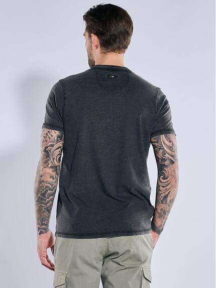 emilio adani Herren Henley-Shirt uni Grau 38961 emilio adani Herren Henley-Shirt uni Grau 38961