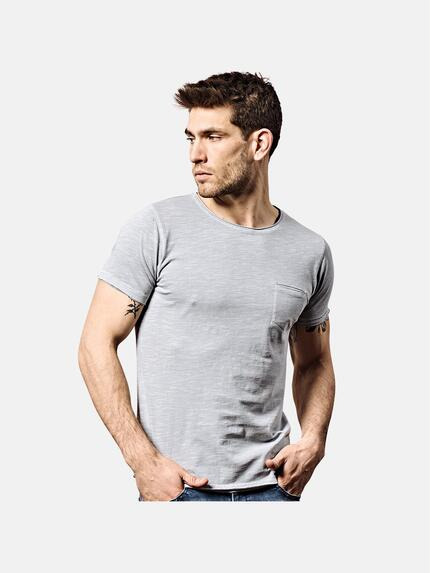 emilio adani Rundhals T-Shirt Hellgrau