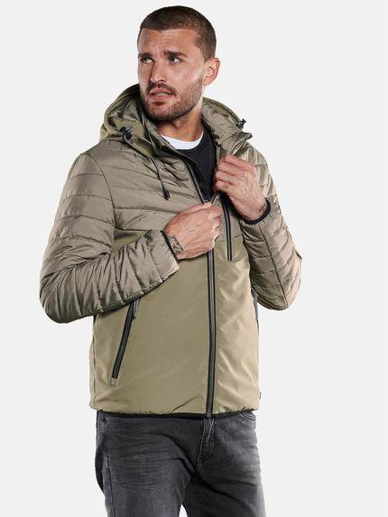 emilio adani Steppjacke mit Materialmix Beige