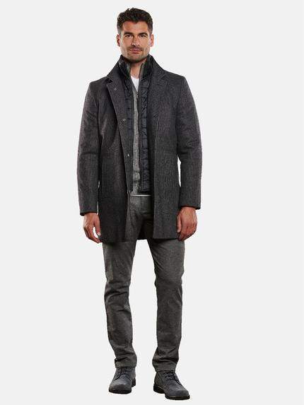 engbers Herren Mantel mit heraustrennbarem Inlet Grau 32260 engbers Herren Mantel mit heraustrennbarem Inlet Grau 32260