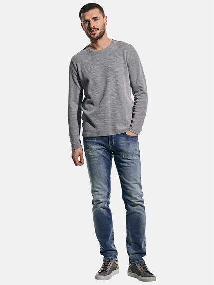 emilio adani Herren Rundhals Shirt Grau 30935 emilio adani Herren Rundhals Shirt Grau 30935
