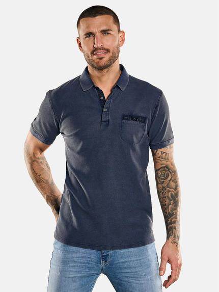 emilio adani Polo-Shirt strukturiert Saphirblau