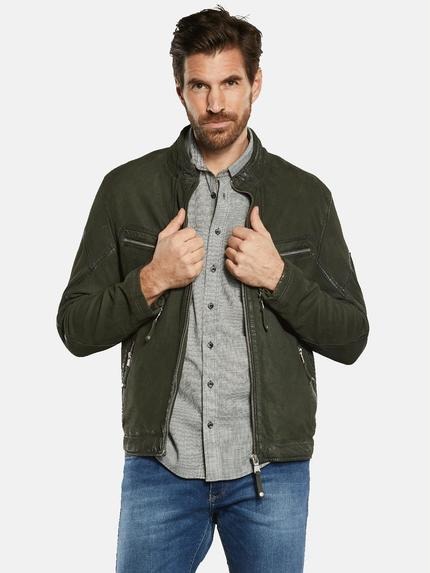 engbers Lederjacke aus Nubuk-Leder Tannengruen
