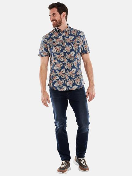 engbers Herren Kurzarm-Hemd gemustert Indigoblau 34764 engbers Herren Kurzarm-Hemd gemustert Indigoblau 34764
