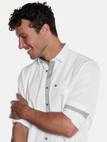 engbers Herren Langarm-Hemd mit Brusttasche Reinweiss 33809 engbers Herren Langarm-Hemd mit Brusttasche Reinweiss 33809