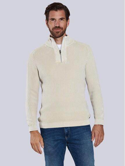 engbers Pullover mit Troyerkragen Hellgrau