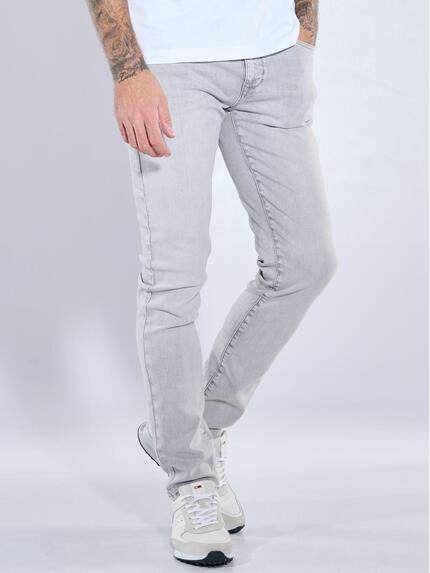 emilio adani Herren Modische Jeans mit geradem Bein Hellgrau 40595