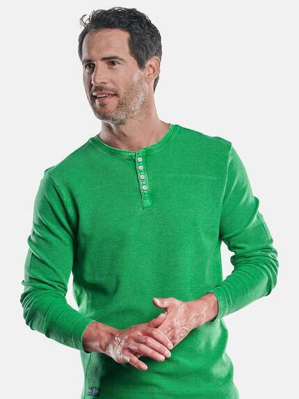 engbers Herren Strukturiertes Henley Shirt Grasgruen 30280 engbers Herren Strukturiertes Henley Shirt Grasgruen 30280