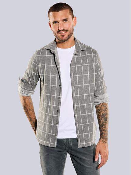 emilio adani Langarm-Hemd slim fit Grau