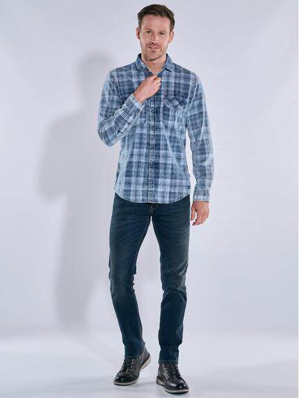 engbers Herren Langarm-Hemd aus Babycord Indigoblau 39432 engbers Herren Langarm-Hemd aus Babycord Indigoblau 39432