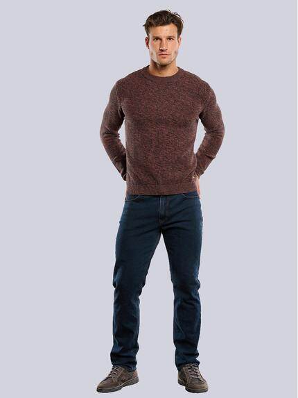 engbers Herren Pullover meliert Dunkelorange 33713