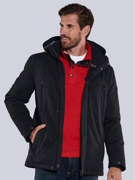 engbers Herren Jacke mit abnehmbarer Kapuze Schwarz 35421 engbers Herren Jacke mit abnehmbarer Kapuze Schwarz 35421