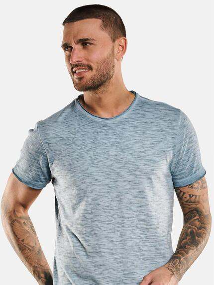 emilio adani Herren T-Shirt gestreift Türkis 33025 emilio adani Herren T-Shirt gestreift Türkis 33025
