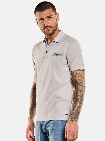 emilio adani Polo-Shirt strukturiert Silbergrau