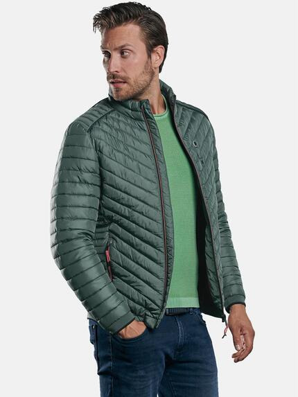 emilio adani Sportive Steppjacke mit Kontrastzippern Khaki