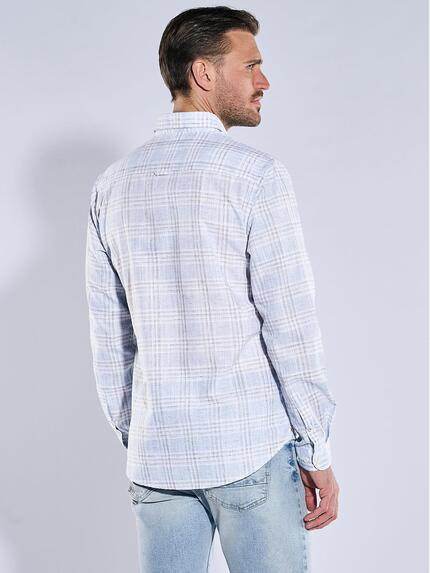 emilio adani Herren Langarm-Hemd gemustert Blau 38887 emilio adani Herren Langarm-Hemd gemustert Blau 38887