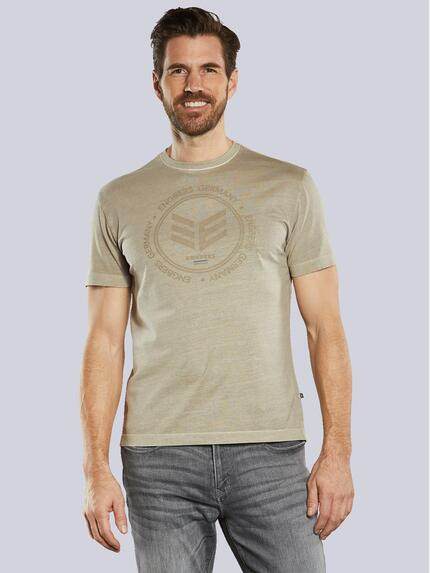 ENGBERS GERMANY T-Shirt mit Print Braunbeige