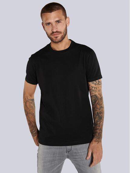 emilio adani T-Shirt uni Schwarz