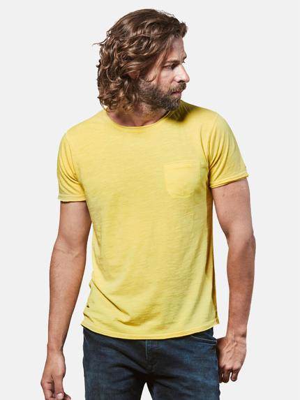 emilio adani Rundhals T-Shirt Schwefelgelb