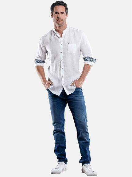 engbers Herren Hemd uni Reinweiss 29479