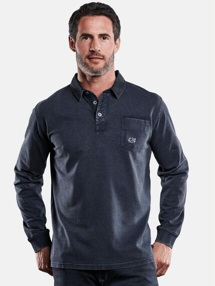 engbers Herren Poloshirt langarm Marineblau 28914 engbers Herren Poloshirt langarm Marineblau 28914