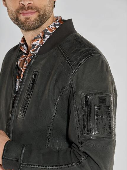 engbers Herren Lederjacke aus Nubuk-Leder Grau 36506 engbers Herren Lederjacke aus Nubuk-Leder Grau 36506