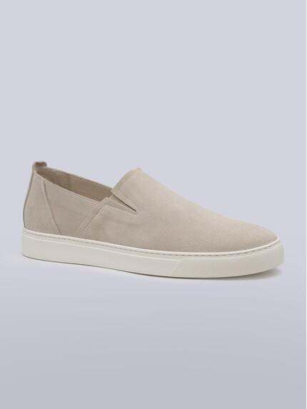 emilio adani Herren Loafer aus Verlours-Leder Beige 38474
