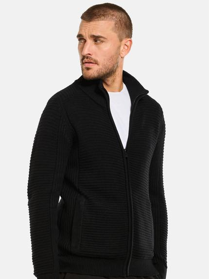 emilio adani Herren Cardigan strukturiert Schwarz 34083 emilio adani Herren Cardigan strukturiert Schwarz 34083