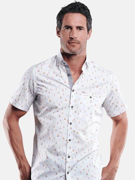 engbers Herren Hemd kurzarm Sonnenorange 29473