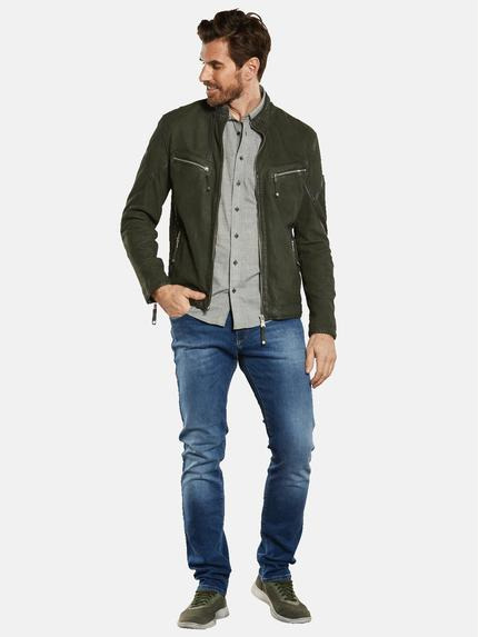 engbers Herren Lederjacke aus Nubuk-Leder Grün 34214 engbers Herren Lederjacke aus Nubuk-Leder Grün 34214