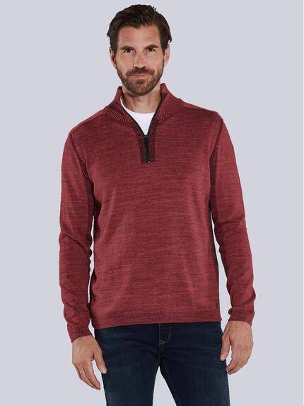 engbers Pullover mit Troyerkragen Rot