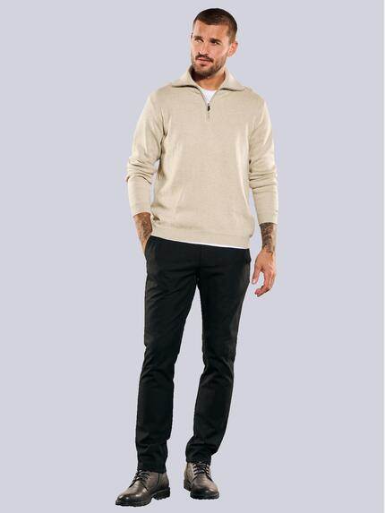 emilio adani Herren Pullover mit Troyerkragen Beige 35734 emilio adani Herren Pullover mit Troyerkragen Beige 35734