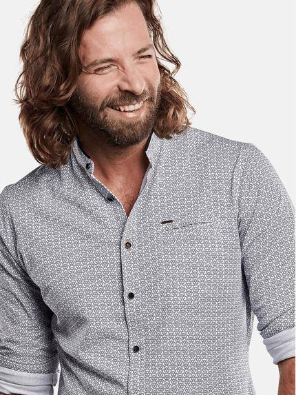 emilio adani Herren Hemd aus softem Baumwoll-Jersey Blau 28928