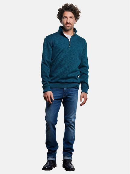 engbers Herren Sweatshirt Stehbund Cyanblau 32475 engbers Herren Sweatshirt Stehbund Cyanblau 32475