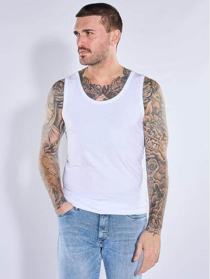 emilio adani Herren Tank Top Reinweiss 32803