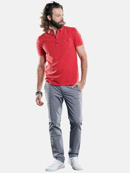 emilio adani Herren Sportives Poloshirt mit schmaler Passform Rot 29164 emilio adani Herren Sportives Poloshirt mit schmaler Passform Rot 29164