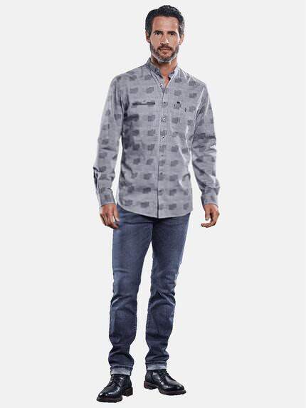 engbers Herren Individuelles Langarmhemd Silbergrau 30826 engbers Herren Individuelles Langarmhemd Silbergrau 30826