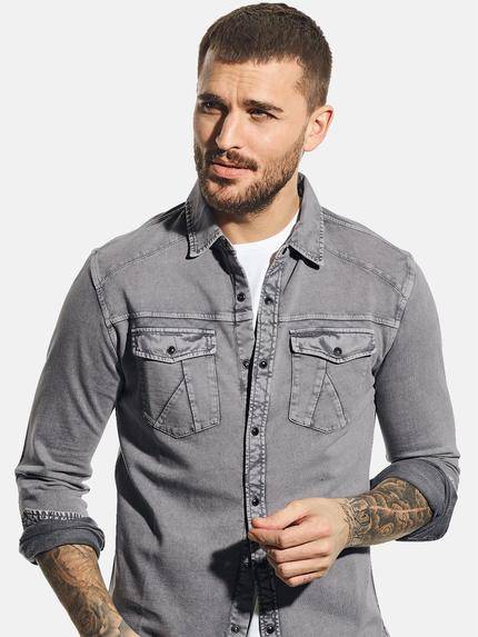 emilio adani Herren Innovatives Langarmshirt Grau 31060 emilio adani Herren Innovatives Langarmshirt Grau 31060