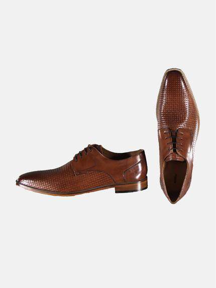 emilio adani Herren Business-Schuh mit Prägung Braun 31458