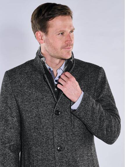 engbers Herren Mantel mit heraustrennbarem Inlet Anthrazit 39405