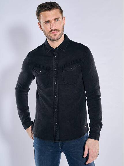 emilio adani Overshirt strukturiert Schwarz