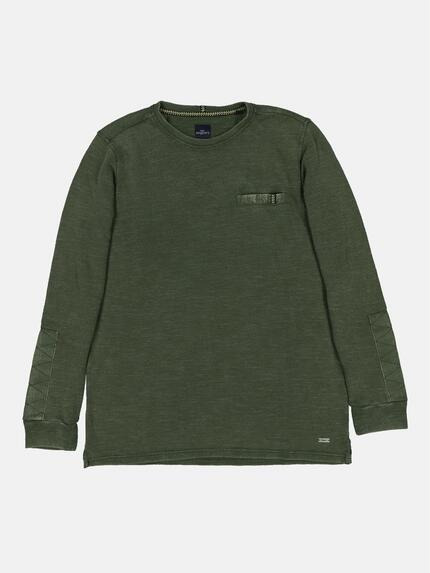 engbers Langarm-Shirt uni Khaki