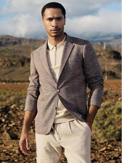 emilio adani Herren Freizeit-Sakko slim fit Dunkelbraun 40313