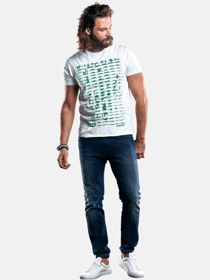emilio adani Herren Bio-Baumwoll-T-Shirt Weiß 29184 emilio adani Herren Bio-Baumwoll-T-Shirt Weiß 29184