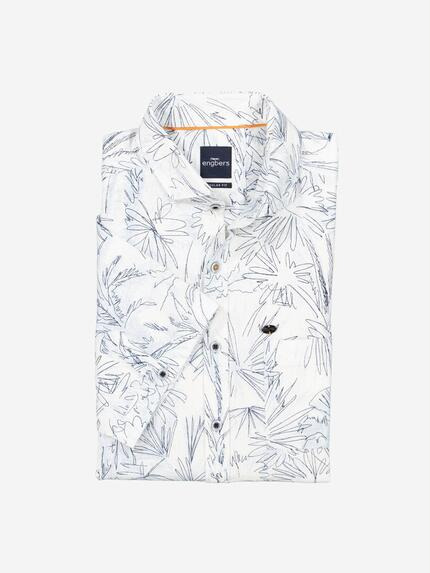 engbers Herren Kurzarm-Hemd mit Leinenanteil Blau 37099 engbers Herren Kurzarm-Hemd mit Leinenanteil Blau 37099