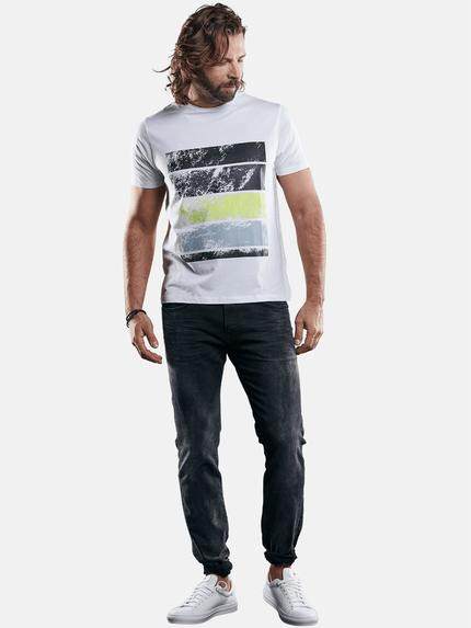 emilio adani Herren Bio-Baumwoll-T-Shirt Weiß 29177