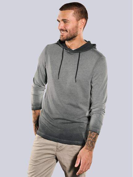 emilio adani Langarm-Shirt uni Dunkelgrau