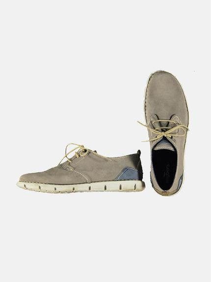 engbers Herren Halbschuh aus Veloursleder Grau 32086